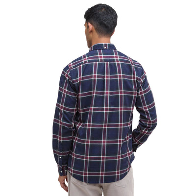 Camicia Uomo Crossfell dal taglio sartoriale Blu modello retro