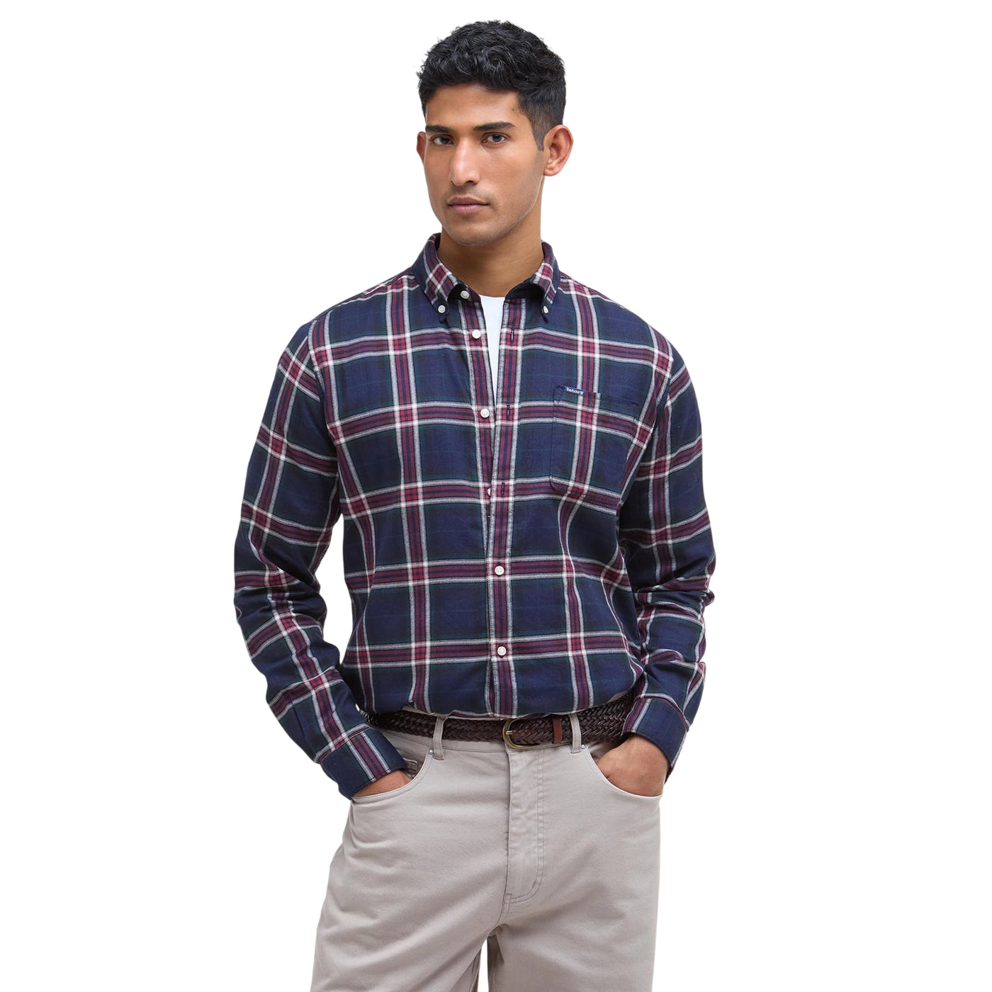 Camicia Uomo Crossfell dal taglio sartoriale Blu modello frontale