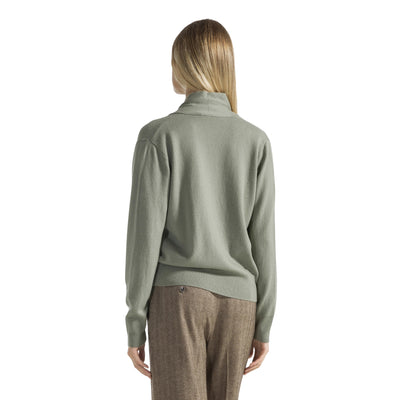 Maglione in lana cashmere scolo a V scialle
