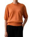Maglia Donna a girocollo, con finiture a costine