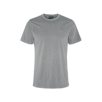 T-shirt Uomo Garment Dyed, a girocollo, con ricamo logo in tono colore