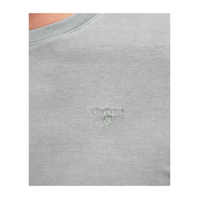 T-shirt Uomo Garment Dyed, a girocollo, con ricamo logo in tono colore