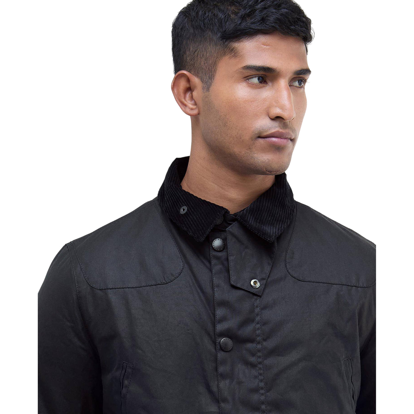 Giacca Uomo in cotone cerato, Reelin, con colletto in velluto