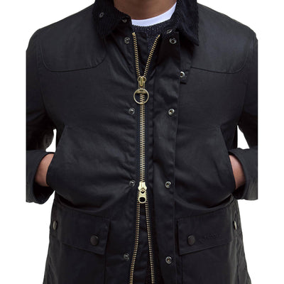 Giacca Uomo in cotone cerato, Reelin, con colletto in velluto