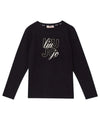 Girl's sweater with logo on the chest