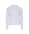 White wide ribbed men's sweater