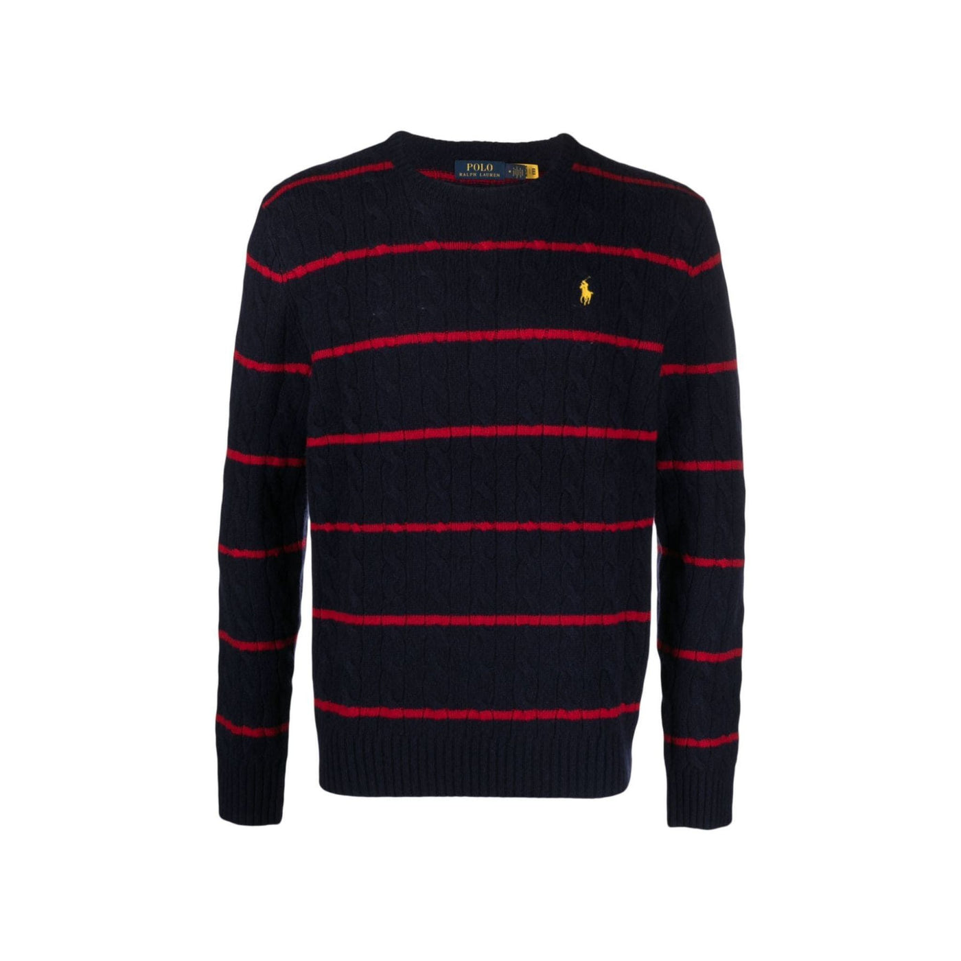 Men's cable-knit wool sweater