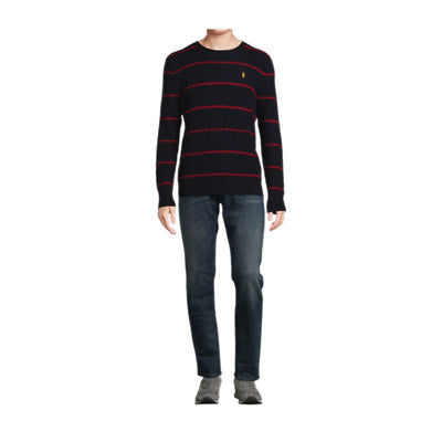 Men's cable-knit wool sweater