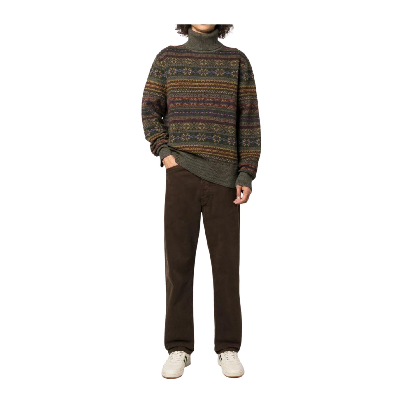 Men's high-neck wool sweater