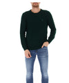 Immagine frontale,maglia uomo Ralph Lauren in verde,maniche lunghe,girocollo e logo del brand ricamato.