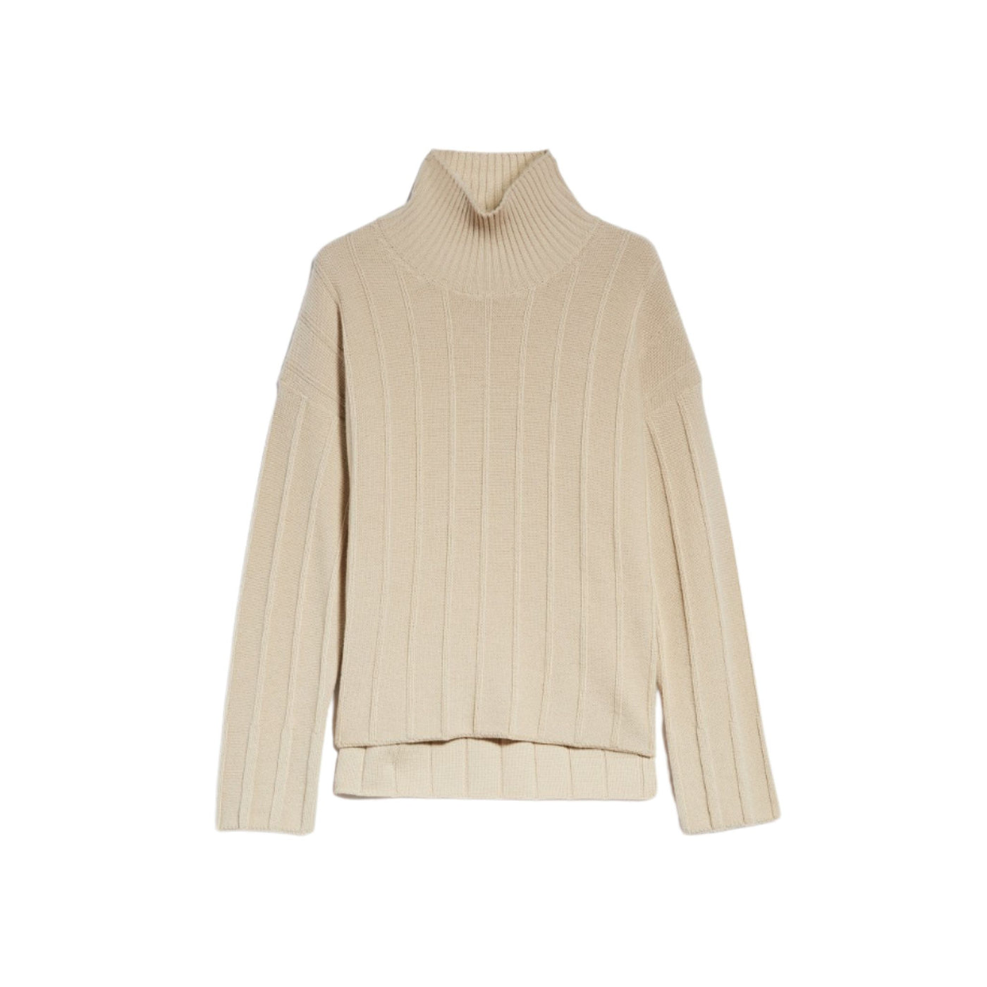 Women's sweater with ribbed high collar