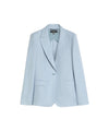 MAXMARA WEEKEND Blazer Lino Sfiancato Monopetto Azzurro