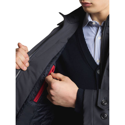 Giubbotto Uomo Corto in cotone e nylon Navy dettaglio interno