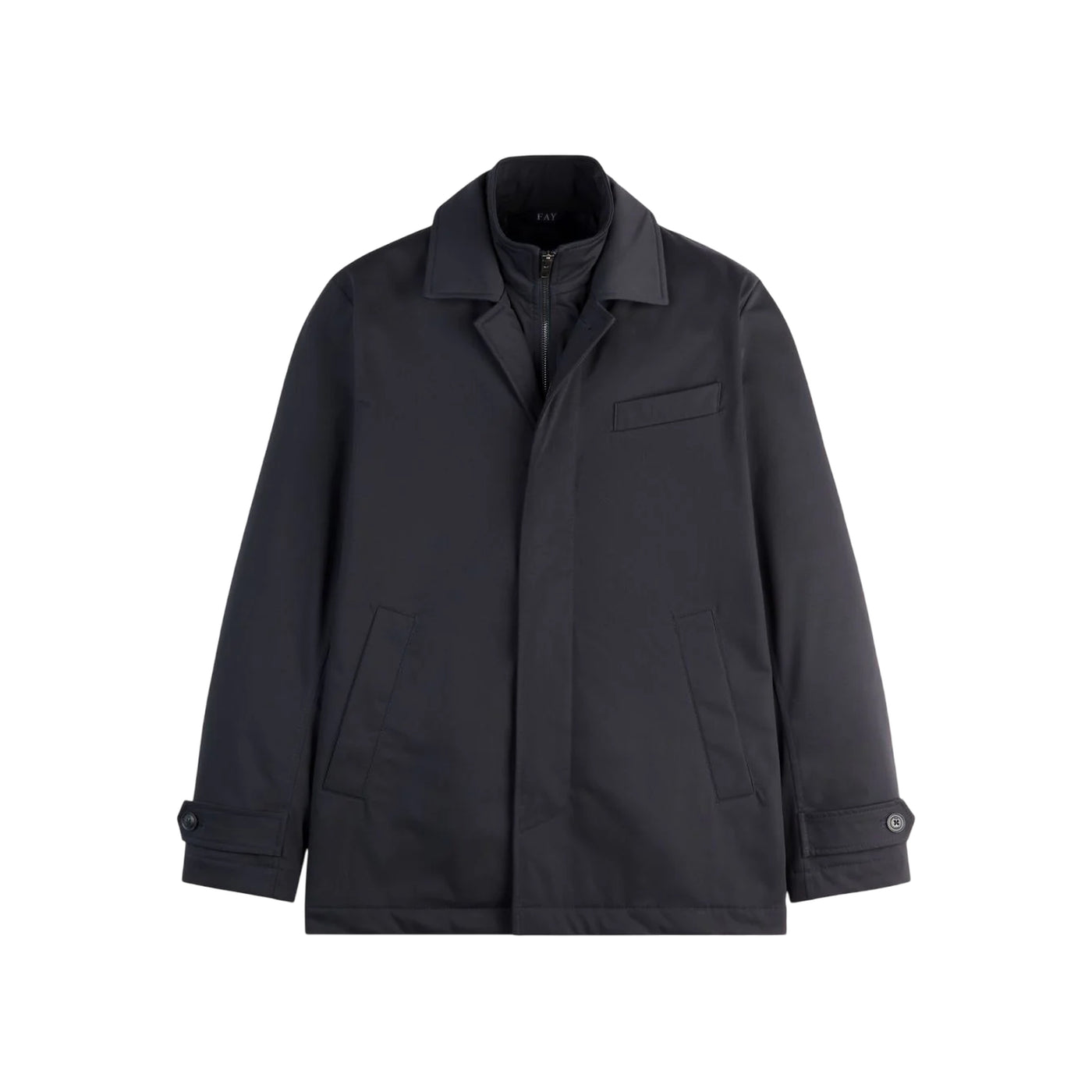 Giubbotto Uomo Corto in cotone e nylon Navy