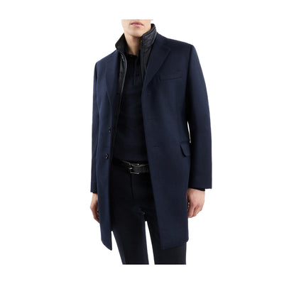 Cappotto Uomo in morbida lana e gilet interno rimovibile con zip