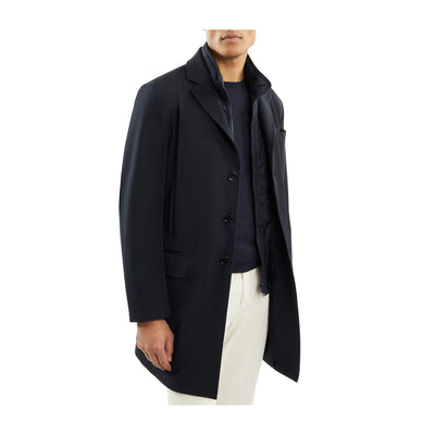 Cappotto Uomo con cinque tasche frontali e gilet rimovibile