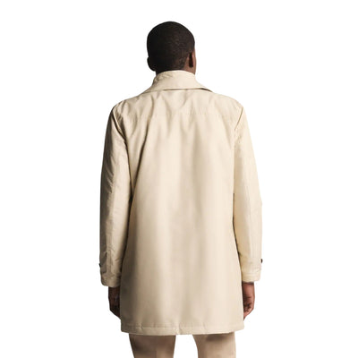 Cappotto Uomo idrorepellente, monopetto con fascette sui polsi