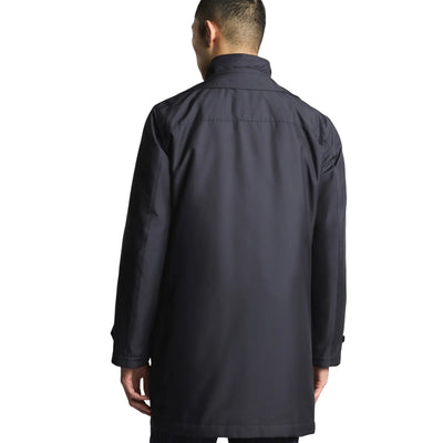 Cappotto Uomo Navy idrorepellente, monopetto con fascette sui polsi 