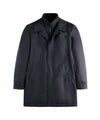 Cappotto Uomo Navy idrorepellente, monopetto con fascette sui polsi 