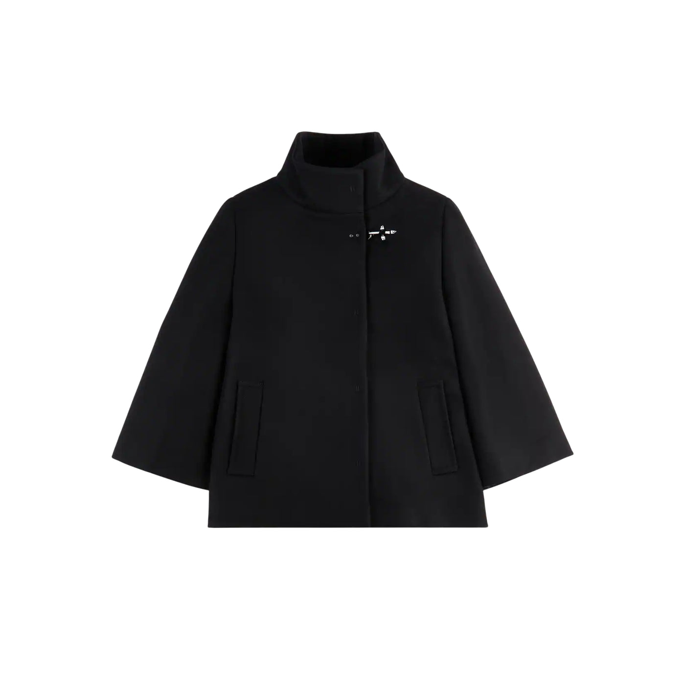 Cappotto Donna corto, con iconico gancio e collo alto