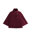 Cappotto Donna corto Bordeaux, con iconico gancio e collo alto