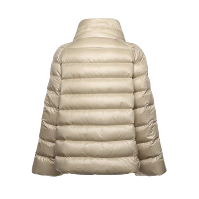 Piumino Donna con impunture a righe ed iconico gancio frontale