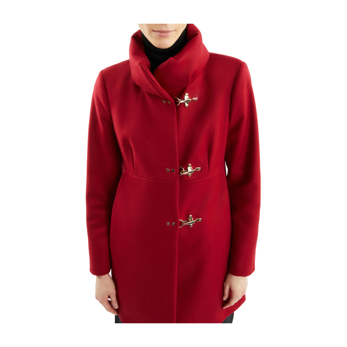 Cappotto Donna con alamari e collo alto