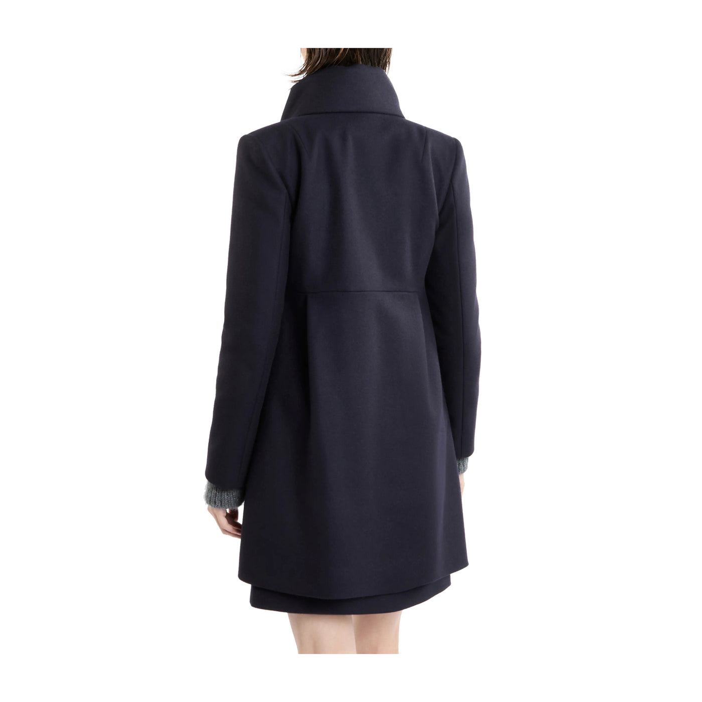 Cappotto Donna monocolore, in misto lana, con alamari