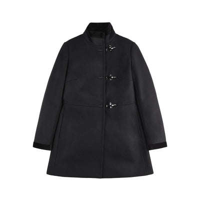 Cappotto Donna in Panno di Lana Nero