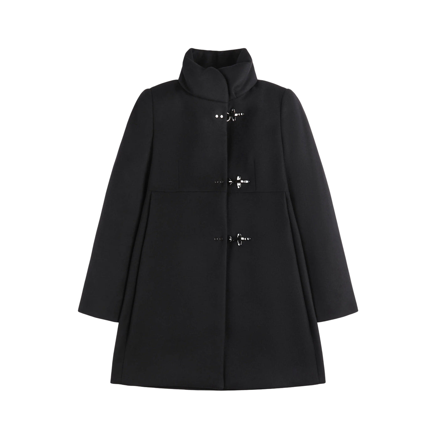 Cappotto Donna con collo ampio Nero