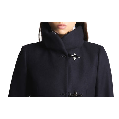 Cappotto Donna con collo ampio Navy dettaglio