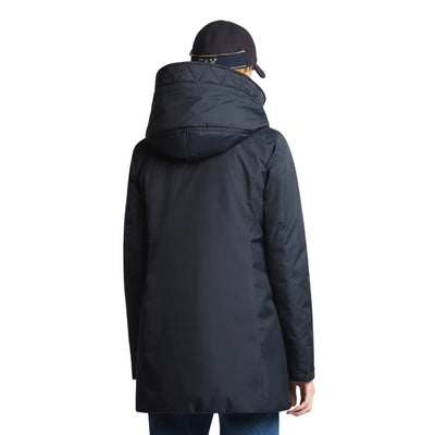Parka Donna con chiusura ad alamaro Navy modella retro