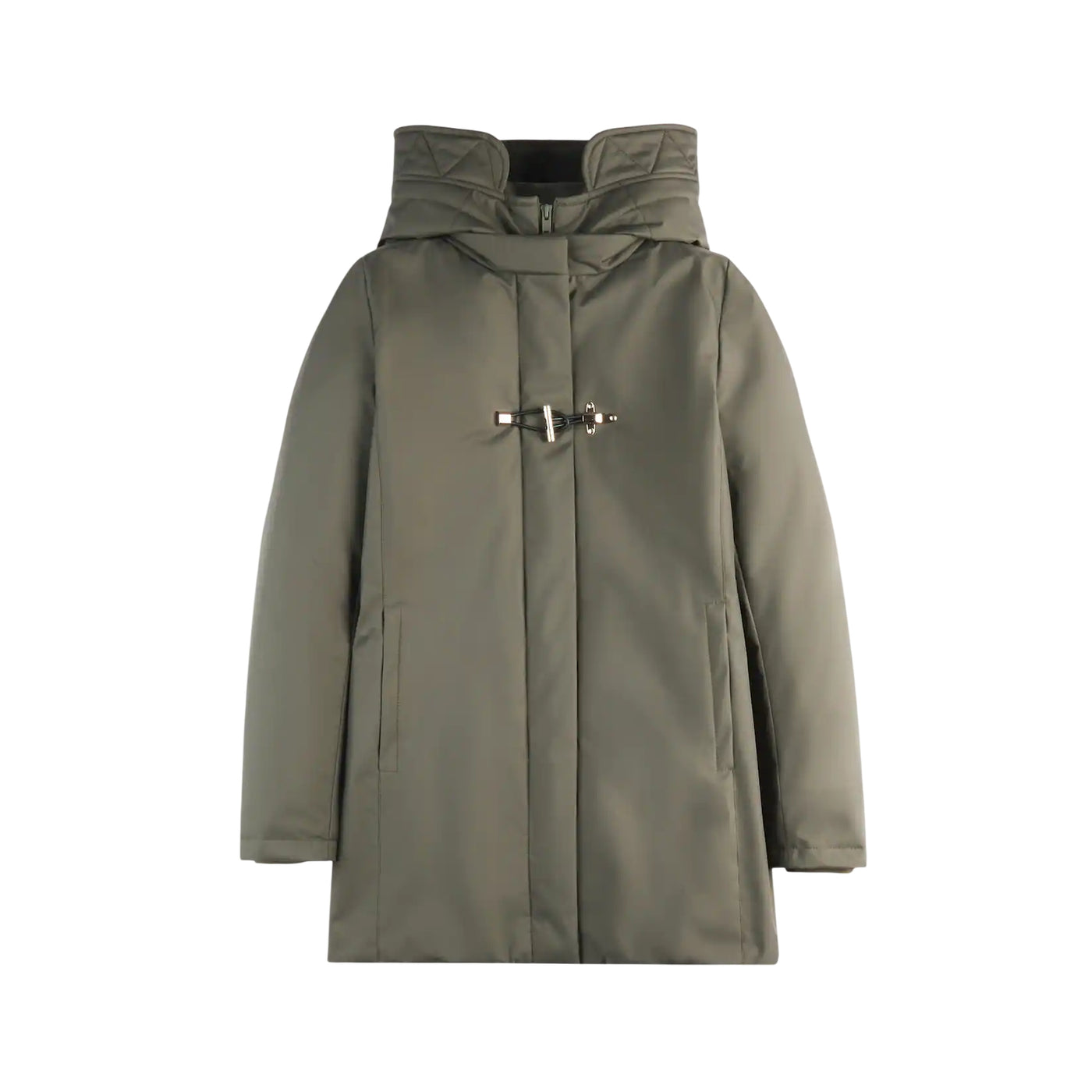 Parka Donna con chiusura ad alamaro Verde militare
