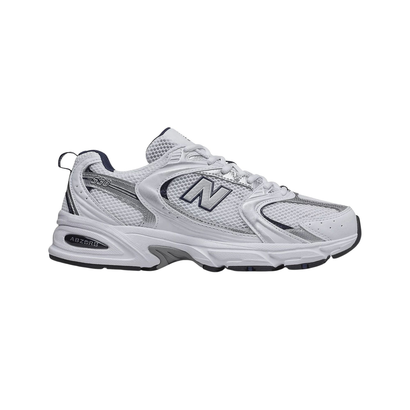 Sneakers Unisex modello 530 Bianco/Argento/Nero