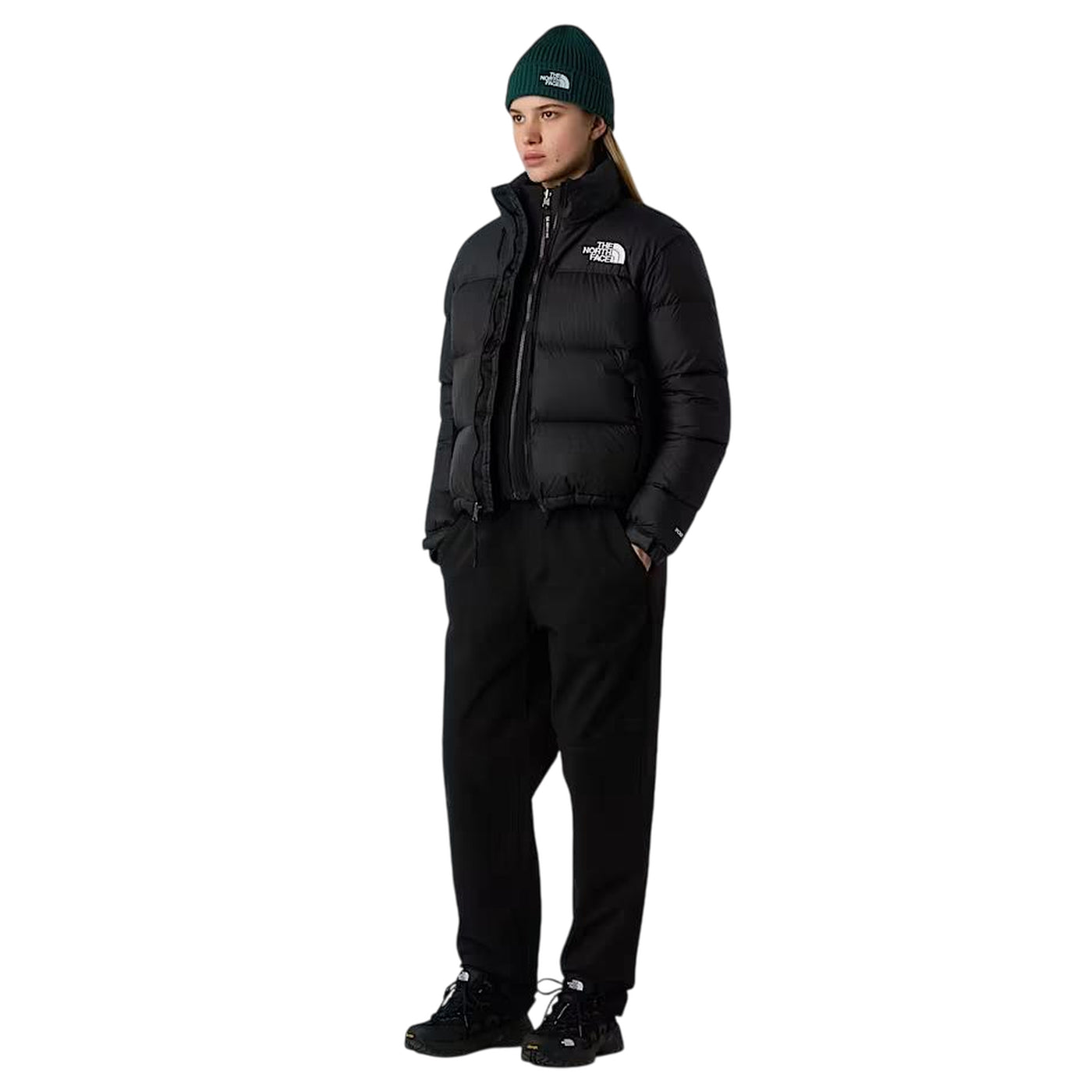 Giubbotto Donna 1996 Retro Nuptse Nero modella intera