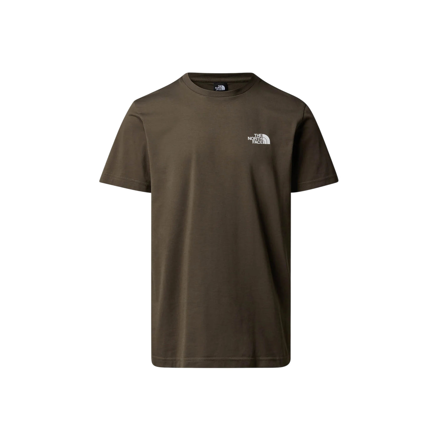 T-shirt Uomo Marrone, Simple Dome, con doppio logo iconico stampato 