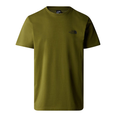 T-shirt Uomo Verde, Simple Dome, con doppio logo iconico stampato 