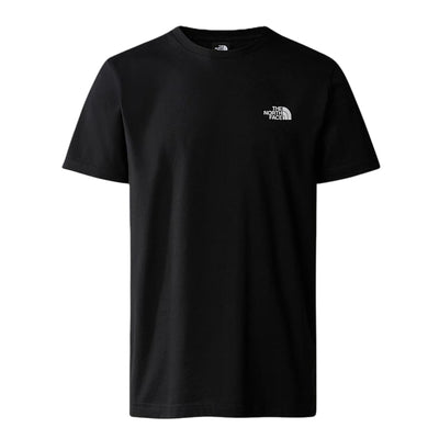 T-shirt Uomo Nera, Simple Dome, con doppio logo iconico stampato 