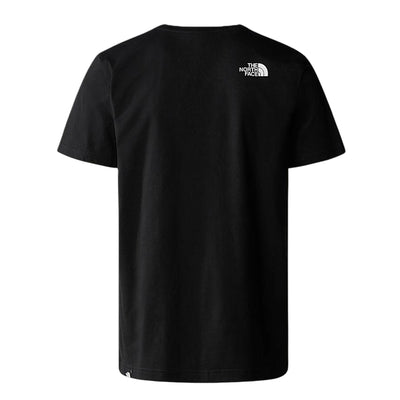 T-shirt Uomo Nera, Simple Dome, con doppio logo iconico stampato 