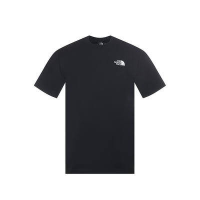 T-shirt Uomo Nera, con stampa sulla schiena Redbox e logo iconico sul petto