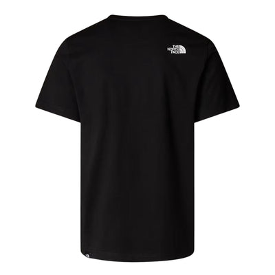 T-shirt Nera Uomo con logo grande frontale retro