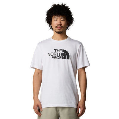 T-shirt Bianca Uomo con logo grande frontale modello frontale