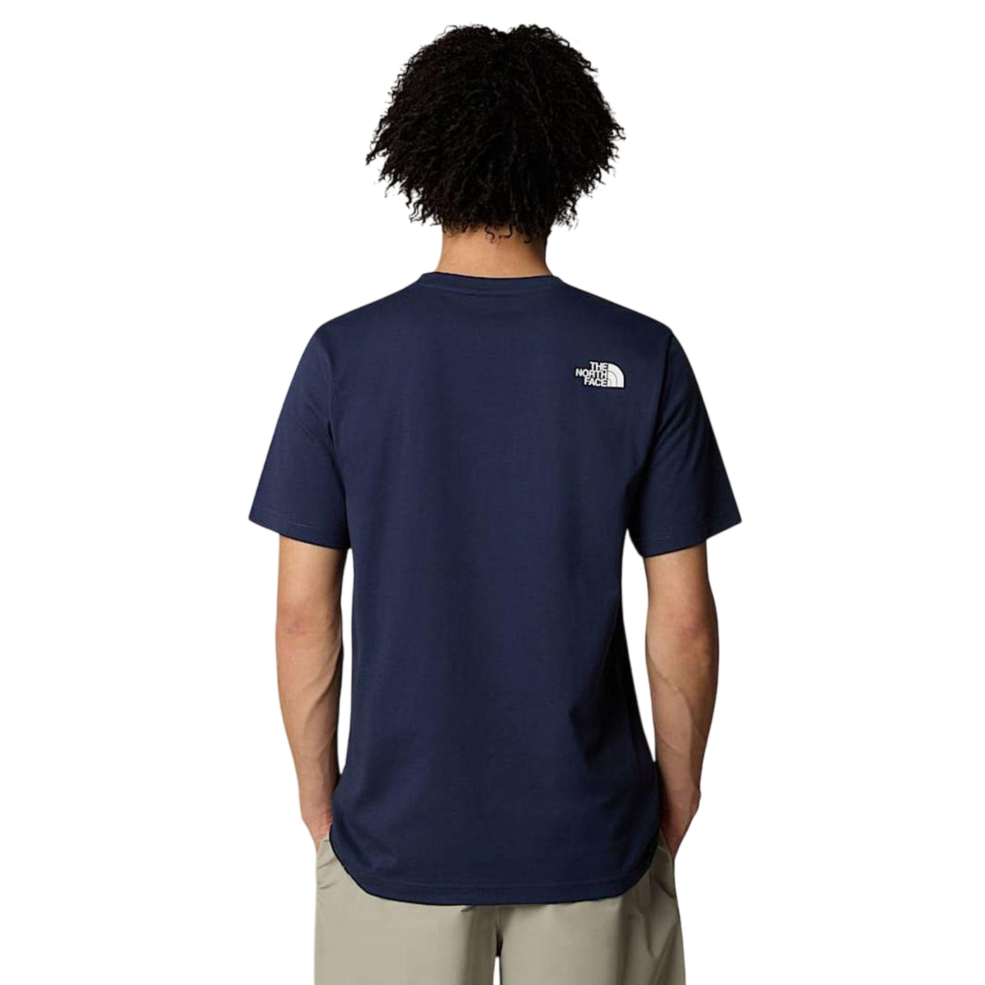 T-shirt Navy Uomo con logo grande frontale modello retro