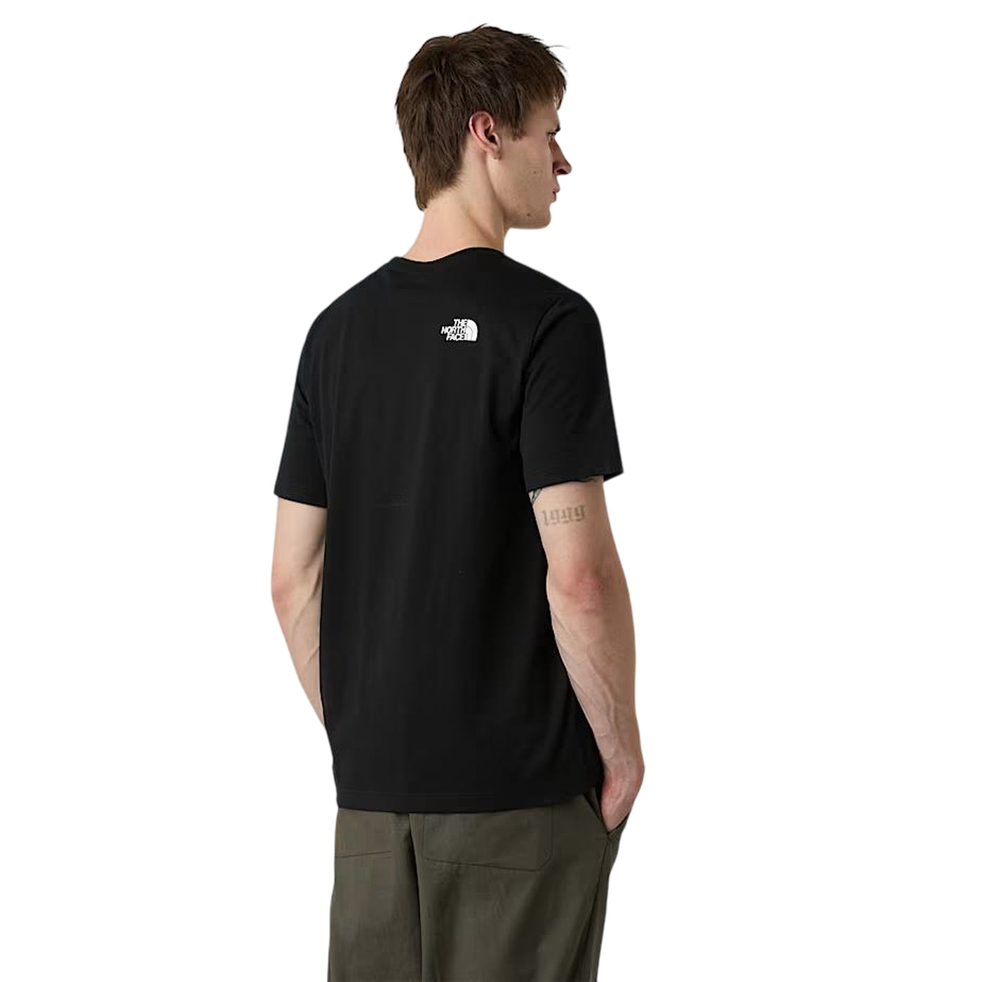 T-shirt Uomo Nera, Fine, in misto cotone dal taglio classico