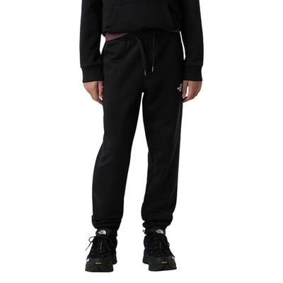 Pantalone Junior Nero, con doppio logo ricamato e coulisse in vita