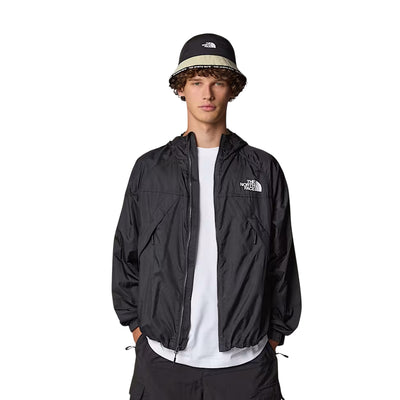 Giacca Uomo Impermeabile con maxi logo retro Nero modello frontale