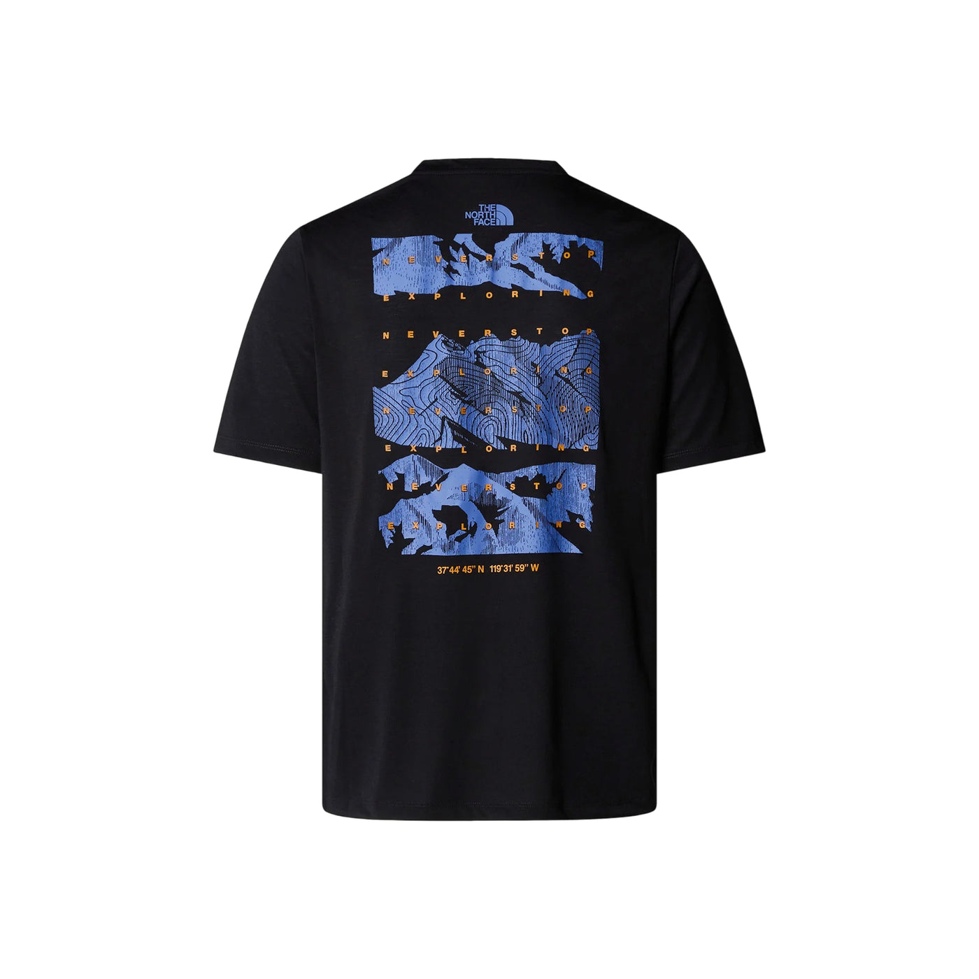 T-shirt Uomo Foundation Mountain Nera retro