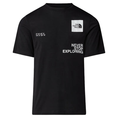 T-shirt Uomo Nera Mountain Coordinates
