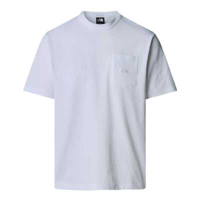 T-shirt Uomo con taschino tinta unita bianca