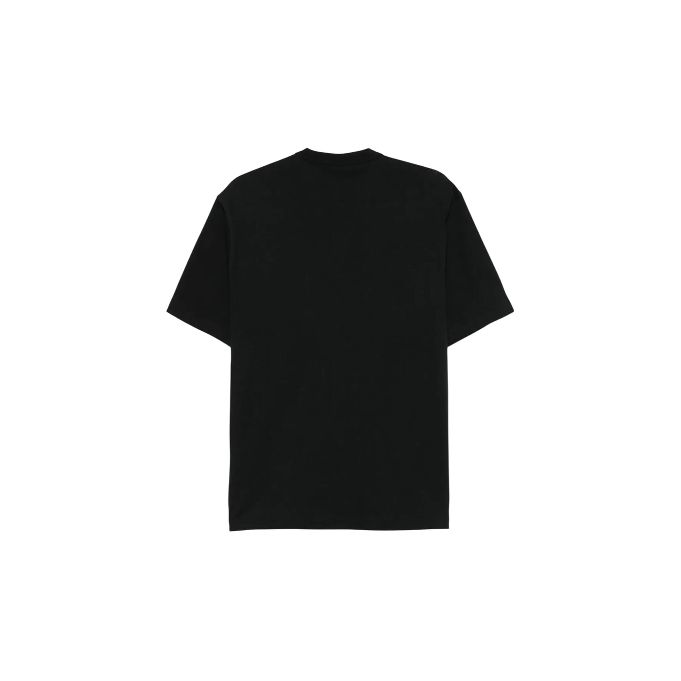 T-shirt Uomo con taschino tinta unita nera retro